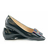 Черни дамски кожени обувки Zefira-4 снимка