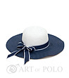 Лятна дамска шапка в бяло и тъмносиньо Werona-0 снимка