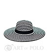 Лятна дамска шапка в черно и бяло Sefora-0 снимка