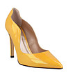 Дамски обувки от естествена кожа в цвят горчица Sesilia-1 снимка