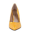 Дамски обувки от естествена кожа в цвят горчица Sesilia-3 снимка