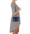 Малка кожена дамска чанта в синьо Debby-4 снимка