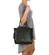 Черна дамска чанта от естествена кожа Jerry-4 снимка