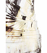Рокля в бяло, цвят охра и сиво с принт Ewera-1 снимка