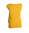 Жълта дамска блуза с асиметричен дизайн-1 снимка