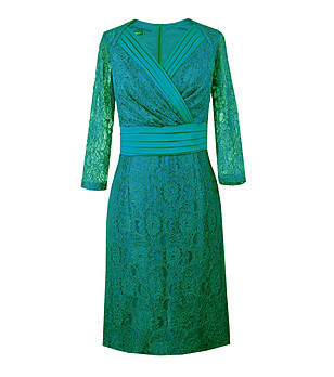 Зелена дантелена рокля Eva снимка