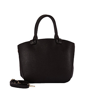 Черна дамска чанта от естествена кожа Rona снимка