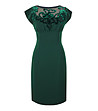 Зелена рокля Loretta с полуръкави-0 снимка