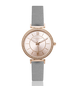 Дамски часовник в сребристо и розовозлатисто Daisy снимка