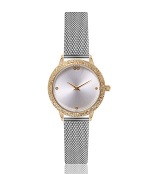 Дамски часовник в сребристо и златисто Izara снимка