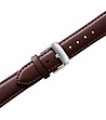 Сребрист мъжки часовник с кожена каишка в цвят марсала Luis-3 снимка