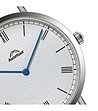 Сребрист мъжки часовник с кожена каишка в цвят марсала Lark-2 снимка