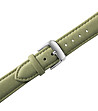 Сребрист мъжки часовник с кожена каишка в зелен нюанс Bradley-3 снимка