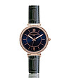 Дамски часовник в розовозлатисто с каишка от естествена кожа в цвят графит Annie-0 снимка