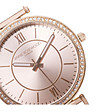 Дамски часовник в розовозлатисто с каишка от естествена кожа в черно Rita-1 снимка