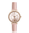 Дамски часовник в розовозлатисто с каишка от естествена кожа в розово Yasmina-0 снимка