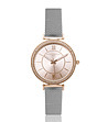 Дамски часовник в сребристо и розовозлатисто Daisy-0 снимка