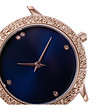 Дамски часовник в розовозлатисто с кожена каишка в черно Radinora-1 снимка