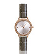 Дамски часовник в розовозлатисто с кожена каишка в цвят таупе Mona-0 снимка