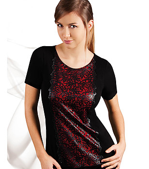 Дамска блуза в черно и червено Kokki снимка