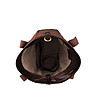 Трапецовидна кожена чанта в кафяви нюанси Hazel-3 снимка