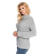 Сив плетен дамски пуловер Roxy-3 снимка