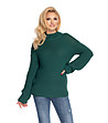Тъмнозелен плетен дамски пуловер Roxy-0 снимка