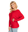 Дамски пуловер в червено Oliana-2 снимка