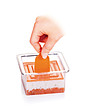 Комплект от 3 квадратни ринга за оформяне на храна в оранжево-1 снимка