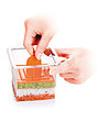 Комплект от 3 квадратни ринга за оформяне на храна в оранжево-2 снимка