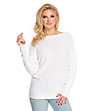 Дамски пуловер в бяло Oliana-0 снимка