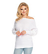 Дамски пуловер в бяло Oliana-3 снимка