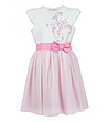 Детска рокля в цвят екрю и розово Ingrid -1 снимка