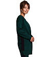 Памучна тъмнозелена дълга дамска блуза Kristin-0 снимка