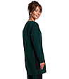 Памучна тъмнозелена дълга дамска блуза Kristin-1 снимка