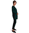 Памучна тъмнозелена дълга дамска блуза Kristin-2 снимка
