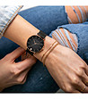 Дамски часовник в розовозлатисто и черно с две верижки  Alva-1 снимка