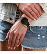 Черен дамски часовник с верижка и каишка Scarlet-1 снимка