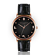 Дамски часовник в розовозлатисто и черно с допълнителна каишка Zyla-3 снимка