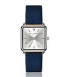 Сребрист дамски часовник с допълнителна синя каишка Emelia-3 снимка