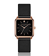 Дамски часовник в розовозлатисто и черно с допълнителна верижка Muria-3 снимка