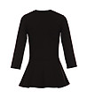 Черна дамска блуза с пеплум Leona-4 снимка