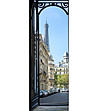 Декоративен стикер за врата Парижка улица-1 снимка