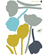 Стикер за стена Рисувани цветя-1 снимка