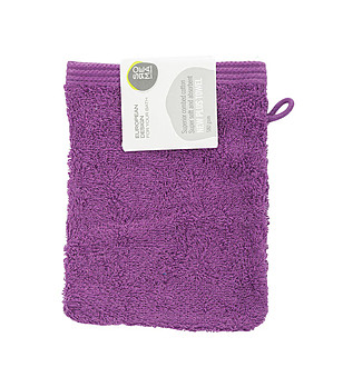 Памучна ръкавица за баня в лилаво 16х21 см  New Plus снимка