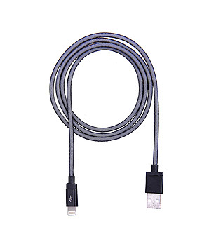Черен бързозареждащ USB кабел за iPhone 5/6 снимка