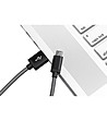 Черен USB кабел за бързо зареждане за Samsung Galaxy-3 снимка