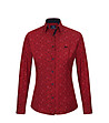Дамска памучна риза в червено и тъмносиньо Melanie-0 снимка