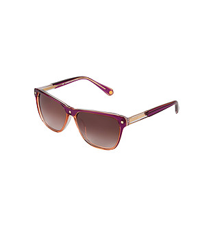 Дамски слънчеви очила във виолетово и бежово снимка