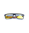 Черни слънчеви очила с цветни дръжки-1 снимка